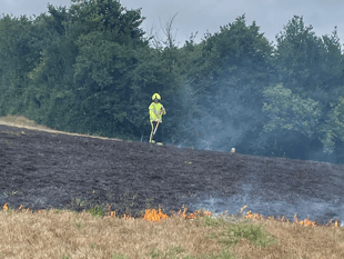 Third grass fire in week as temperatures stay high