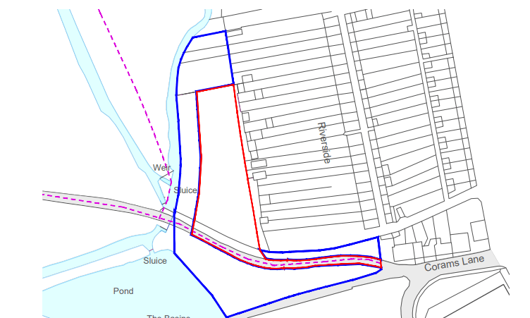 Plans have been submitted for a two-home Corams Lane development