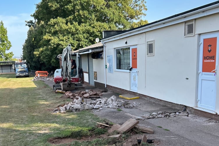 Work being carried out at the Wellington Playing Field