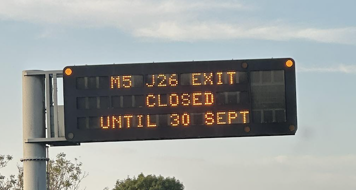 Somerset Council has confirmed that the M5 Junction 26 will remain closed until September 30, despite original plans to complete works to the roundabout and link road in 14 weeks