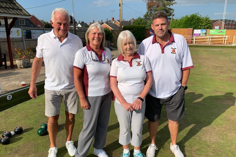 Left to right: Cliff Trott,  Pauline Wadham, Wendy Scott and Darren Sparks