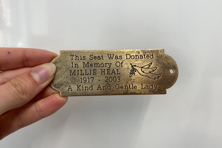 The plaque found buried in the ground at Wellington Park