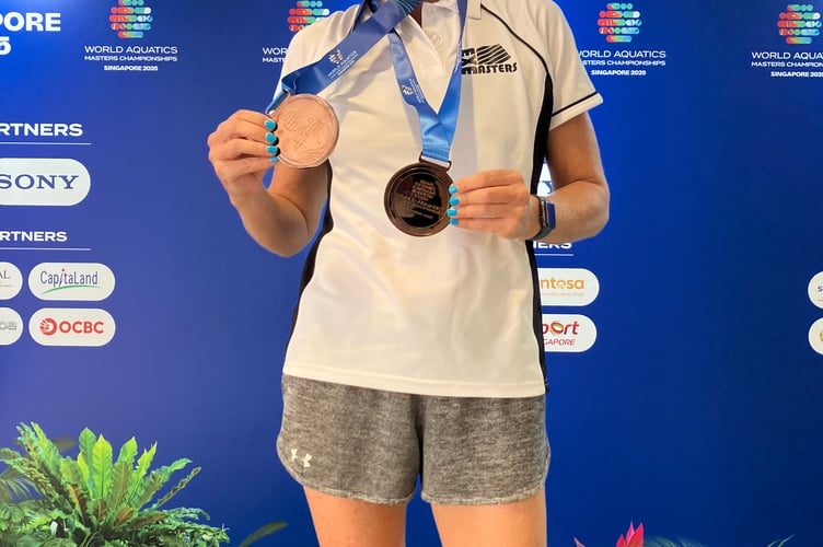 Heidi Bell-West - two bronze medals at World Masters Swimming Championships
