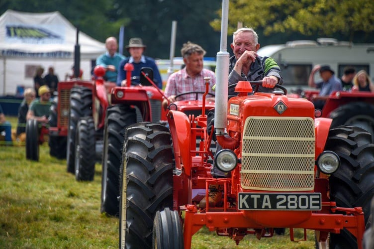 The vintage tractor parade will return to the Uffculme Show and Country Fayre for 2025