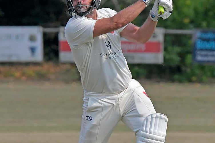 Luke Desave in action for Wellington in the home game against Bridgwater 2nd XI recently