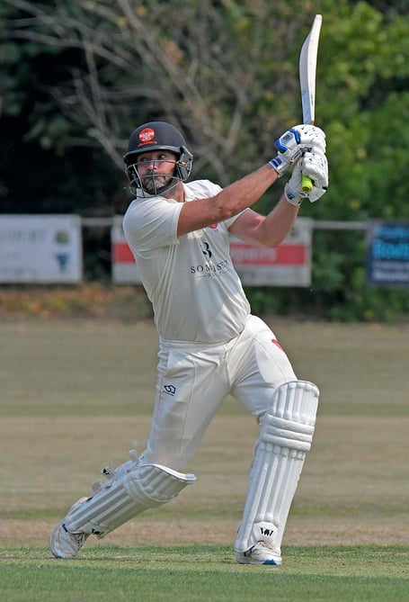 Luke Desave in action for Wellington in the home game against Bridgwater 2nd XI recently