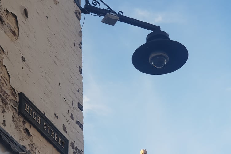 One of Wellington's town centre CCTV cameras which are being upgraded to digital.