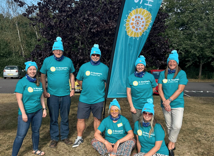 The nine intrepid trekkers crossing Iceland's volcanic landscape to fund-raise for St Margaret's Hospice.