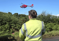 Medical emergency sees Devon Air Ambulance in Wellington after Blackdowns car crash