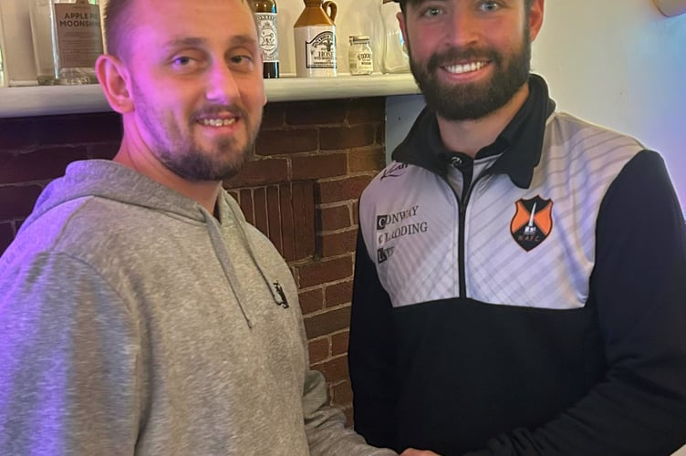Jack Bryant (right) with Wellington A boss Warren Toth