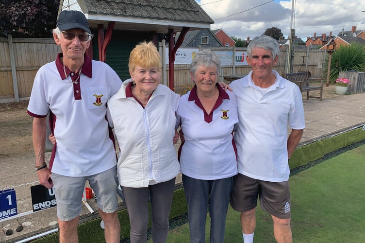 Left to right: Alan May, Liz May, Maggie Milton and Graham Brown.