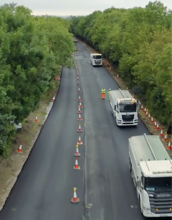 The finishing touches were being applied to the A38 Chelston link road with junction 26 of the motorway ahead of its Sunday reopening.