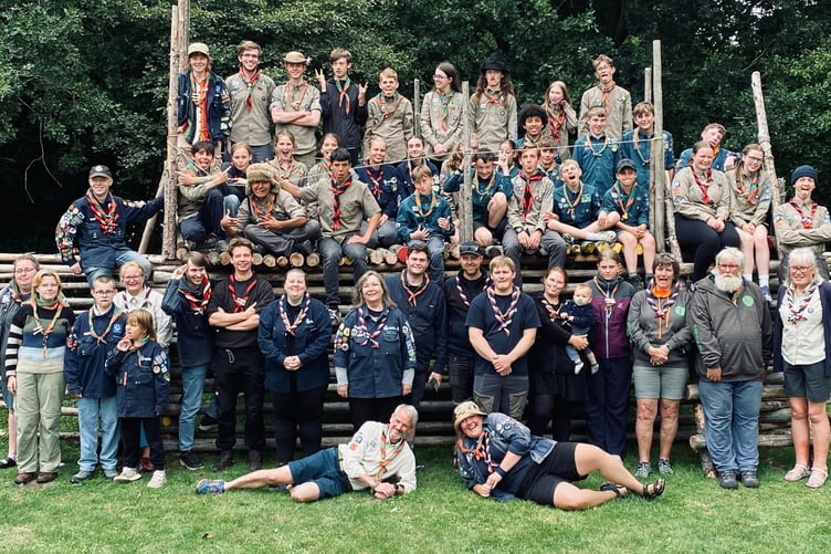 Hemyock and Tonder scouts celebrating more than  50 years of friendship.