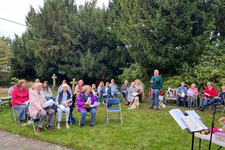A pet service was held in St Mary's Churchyard, Hemyock.