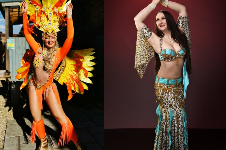 Shema Raq shows off the two dance styles she is bringing to Wellington, Brazilian Samba and Egyptian Bellydancing.