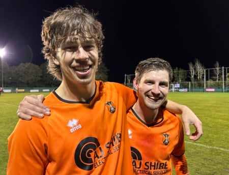 Wellington's scorers James De Selincourt (left) and Josh Baker