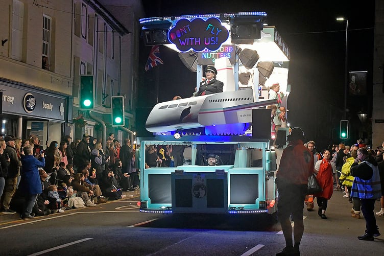 Nunsford Nutters landed in Wellington Carnival with their entry 'Don't Fly With Us'.