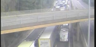 M5 closed following vehicle transporter fire