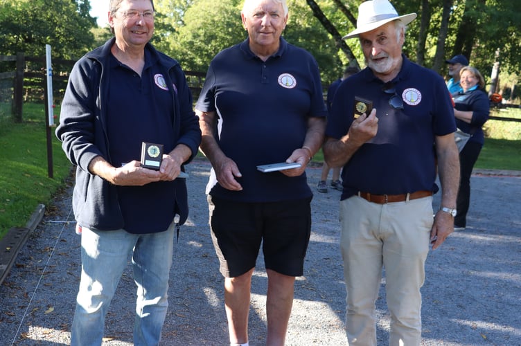 Runners up Wellington - Richard Brickles, Eddie Gozna and Geoff Sully (captain)  