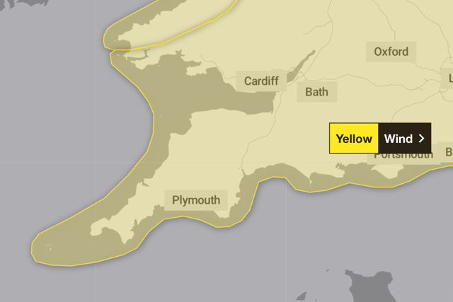 Storm Amy brings yellow wind warnings to the South West