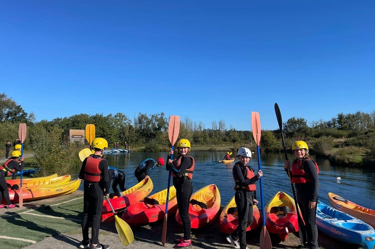 Students would take part in a wide variety of activities during their stay, including canoeing.