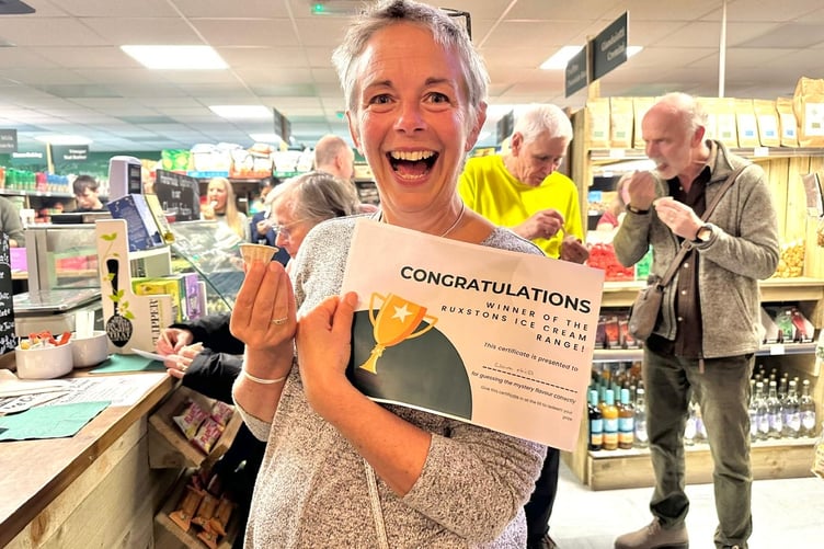 Clair Nichol's tastebuds won her a prize for identifying a mystery flavour during the launch of a new ice cream range for Ruxstons, Wellington.