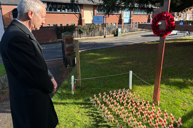 Gideon Amos at Wellington's Field of Remembrance. 