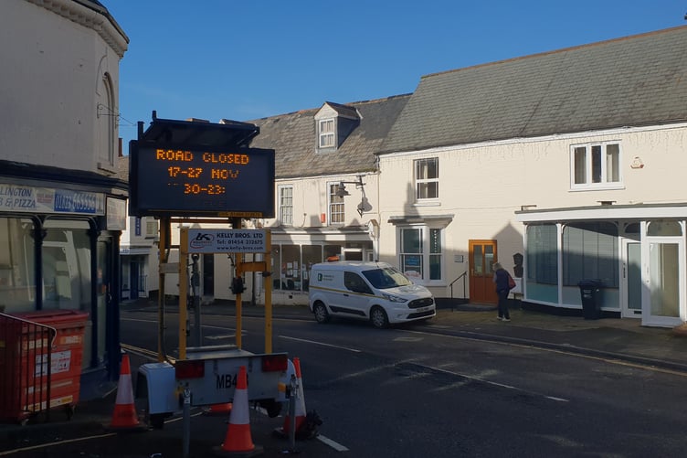 North Street, in Wellington, is being resurfaced across 11 nights in November.