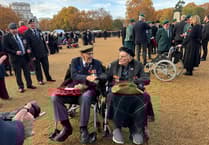 WWII veteran, aged 101, from Wellington attends remembrance service at The Cenotaph