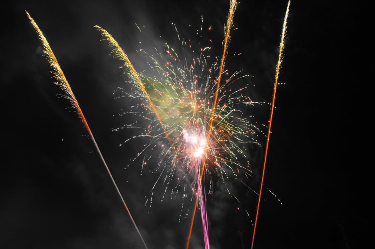 The fireworks display at Wellington Rugby Club is an annual event.