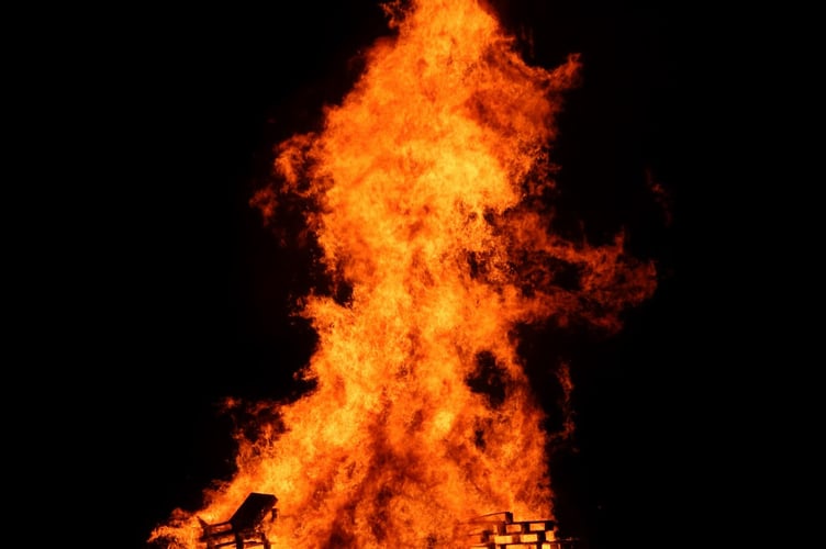 Alongside the fireworks, the event also saw the burning of an effigy.