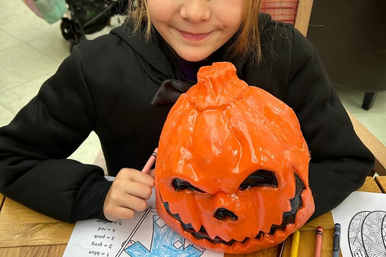 There were themed decorations and interactive clues throughout the trail.