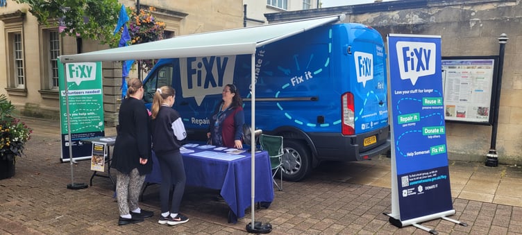 The Fixy van, which takes IT equipment to be repaired and re-used.