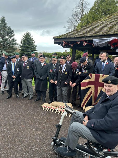 More than 60 local veterans and their families took part in the parade at Rockwell Green