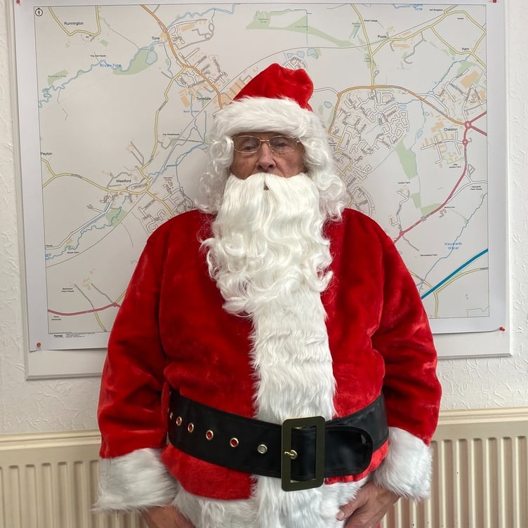 Santa paid a secret visit to Wellington Town Council this week to say how pleased he was that the Kings Arms community hub was hosting a grotto where he can meet children on Saturday, November 29.