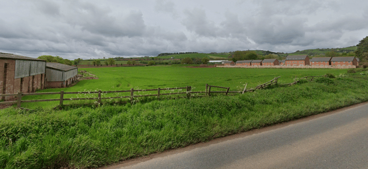 The fields where Bloor Homes wants to build a new housing estate on the edge of Wiveliscombe.