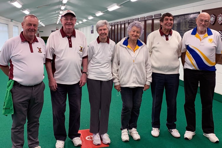 New Rollers, left to right: Paul Mitchell, Martin Speakman, Diana Dagg; Ninchers: Jeanette Mogg, Simon Spalding and Chris Mogg