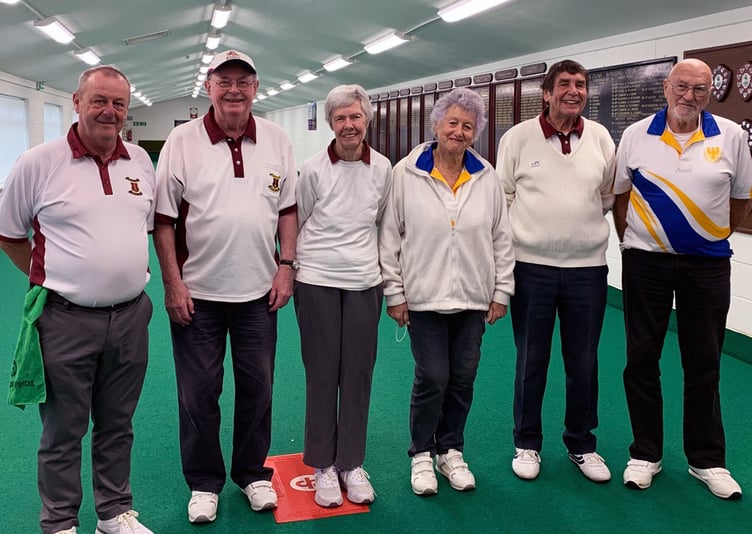 New Rollers, left to right: Paul Mitchell, Martin Speakman, Diana Dagg; Ninchers: Jeanette Mogg, Simon Spalding and Chris Mogg