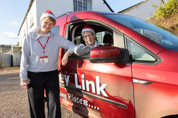 Wivey Link volunteer drivers Rose Gale (left) and Christine Brooker.