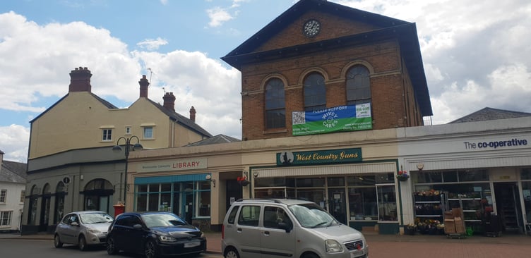 Wiveliscombe Town Hall sits above the community library which trustees have agreed to manage.
