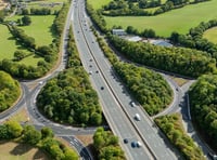 Bus and car collision blocks motorway