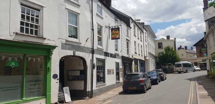 The Bear Inn has been allowing use of its toilets by people attending events in Wiveliscombe Town Hall because of lack of facilities in the building.