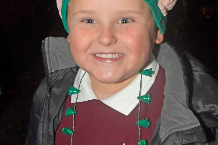 Harry Larcombe from Wellesly Park School sang a solo on the stage.