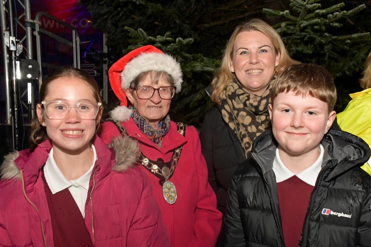 Smiles all round at the Wellington Christmas lights switch on.