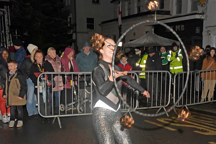 One of the many talented performers at the Wellington Christmas lights switch on. PHOTO: Alain Lockyer