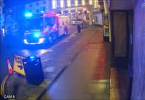 Christmas lights cause of fire in town centre
