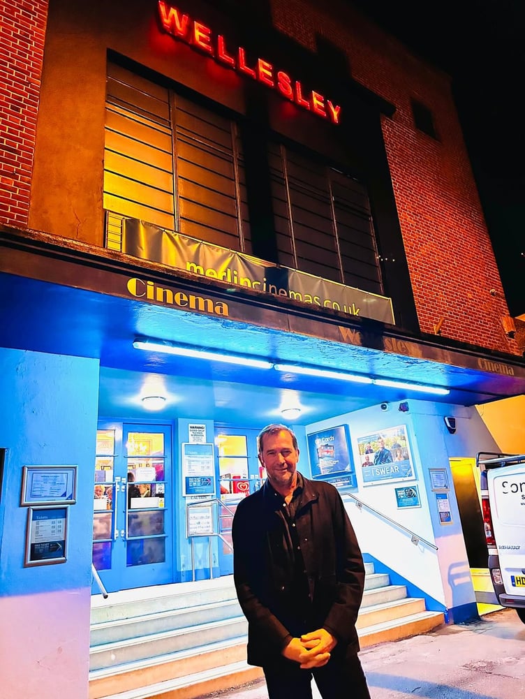 Wellington Film Festival patron James Purefoy outside the Wellesley Cinema before a screening of 'Fisherman's Friends', in which he stars.