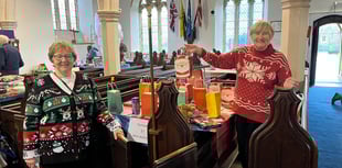 Star of St Mary's lit after village parade