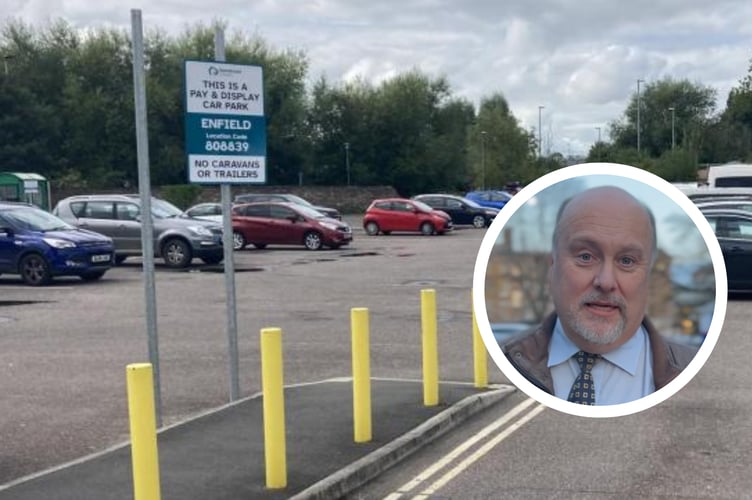 Conservative Cllr Bob Filmer, inset, has welcomed a decision for the moment to drop Sunday charges in Wellington car parks.