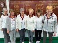 Wrens in full flight against Doves in bowls match 